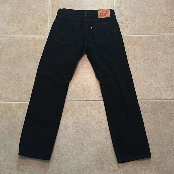 Levi's Black Straight Leg Jeans Classic Style - Picture 4 of 6